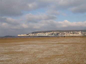 Theol and new piers, Weston-super-Mare